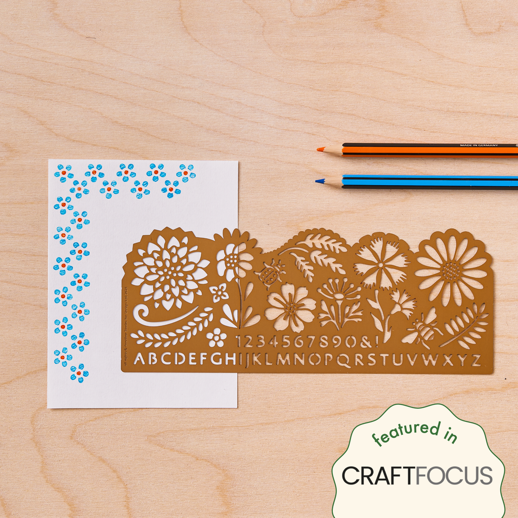 Botanical Drawing Stencil, Arts And Journaling In Brass