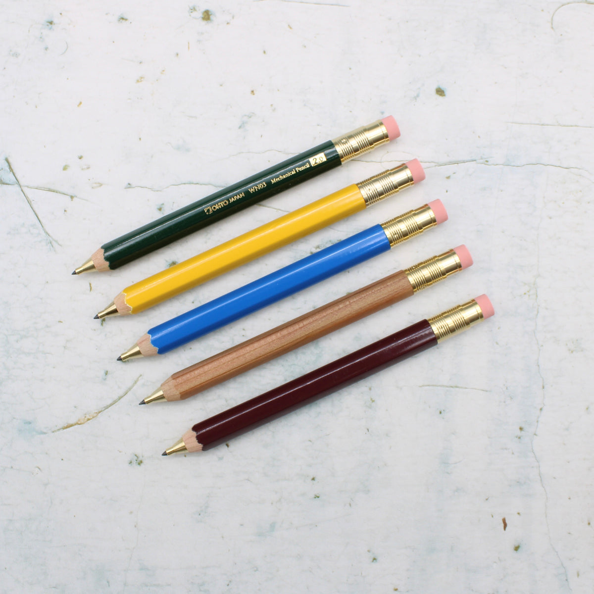 OHTO WN03 Wooden Mechanical Pencil 2.0 - 5 Colours