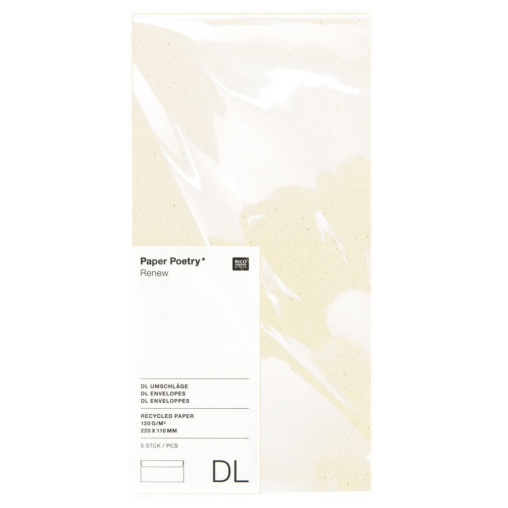 Paper Poetry "Renew" DL Envelopes - 2 colours