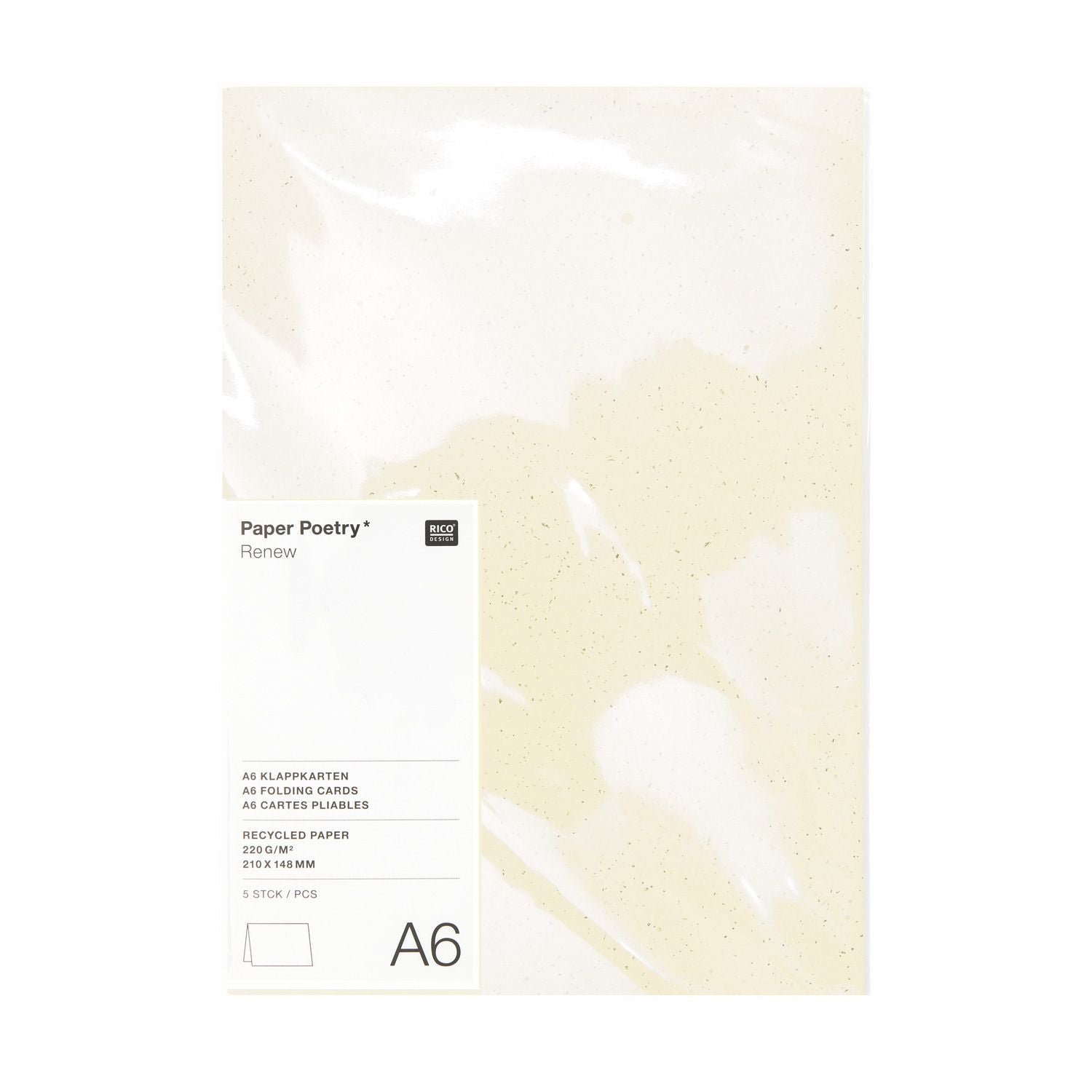 Paper Poetry "Renew" A6 blank folded cards - 2 colours