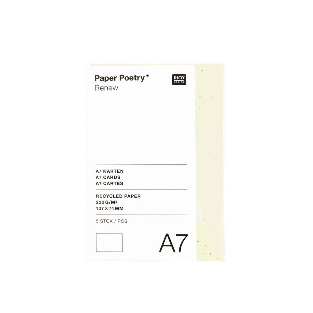 Paper Poetry "Renew" A7 blank card - 2 colours