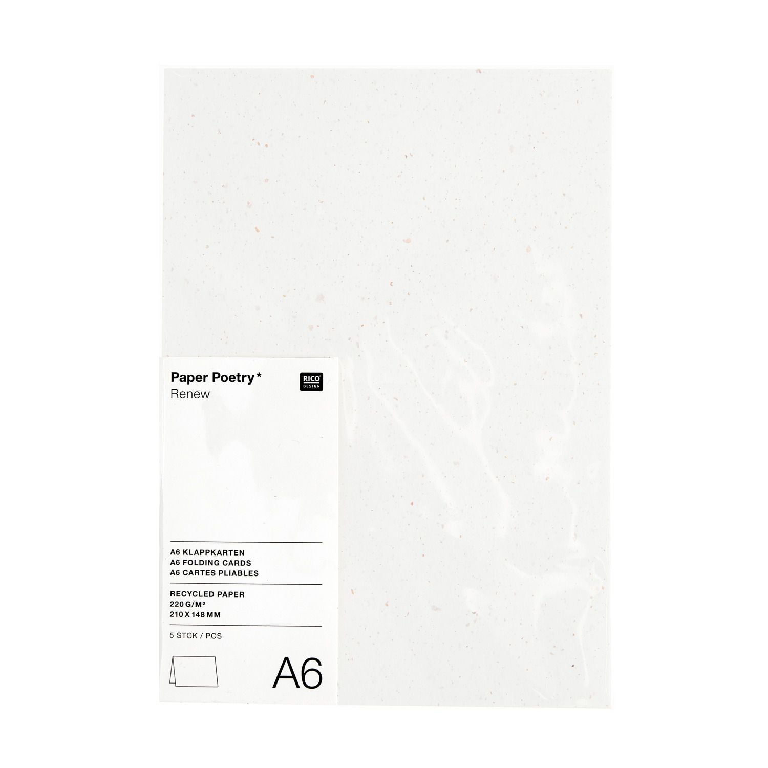 Paper Poetry "Renew" A6 blank folded cards - 2 colours