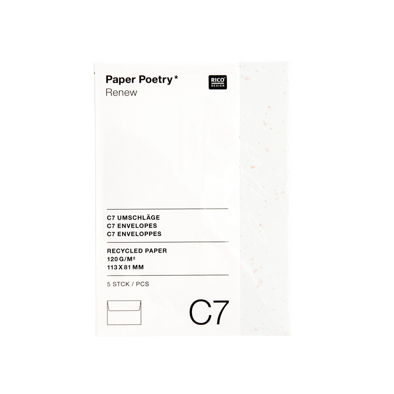 Paper Poetry "Renew" C7 blank envelopes - 2 colours