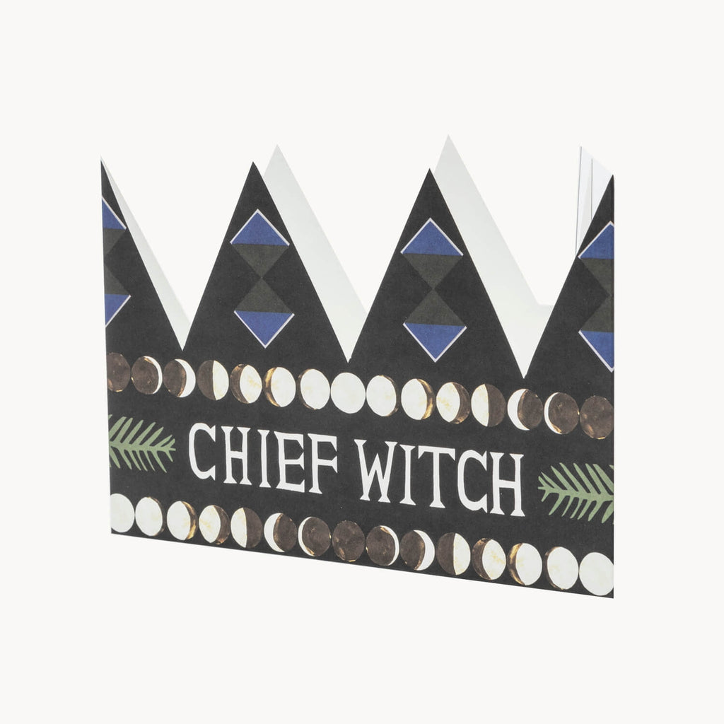 Chief Witch Party Hat Card