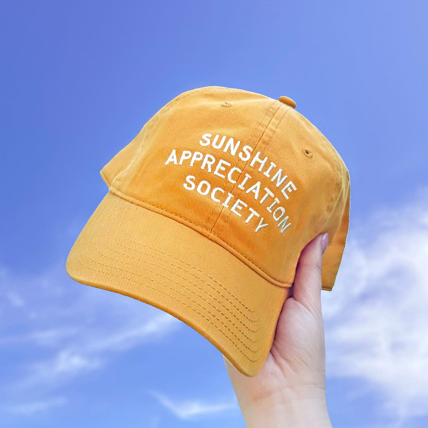 Sunshine Appreciation Society - Cotton Baseball Cap - Yellow
