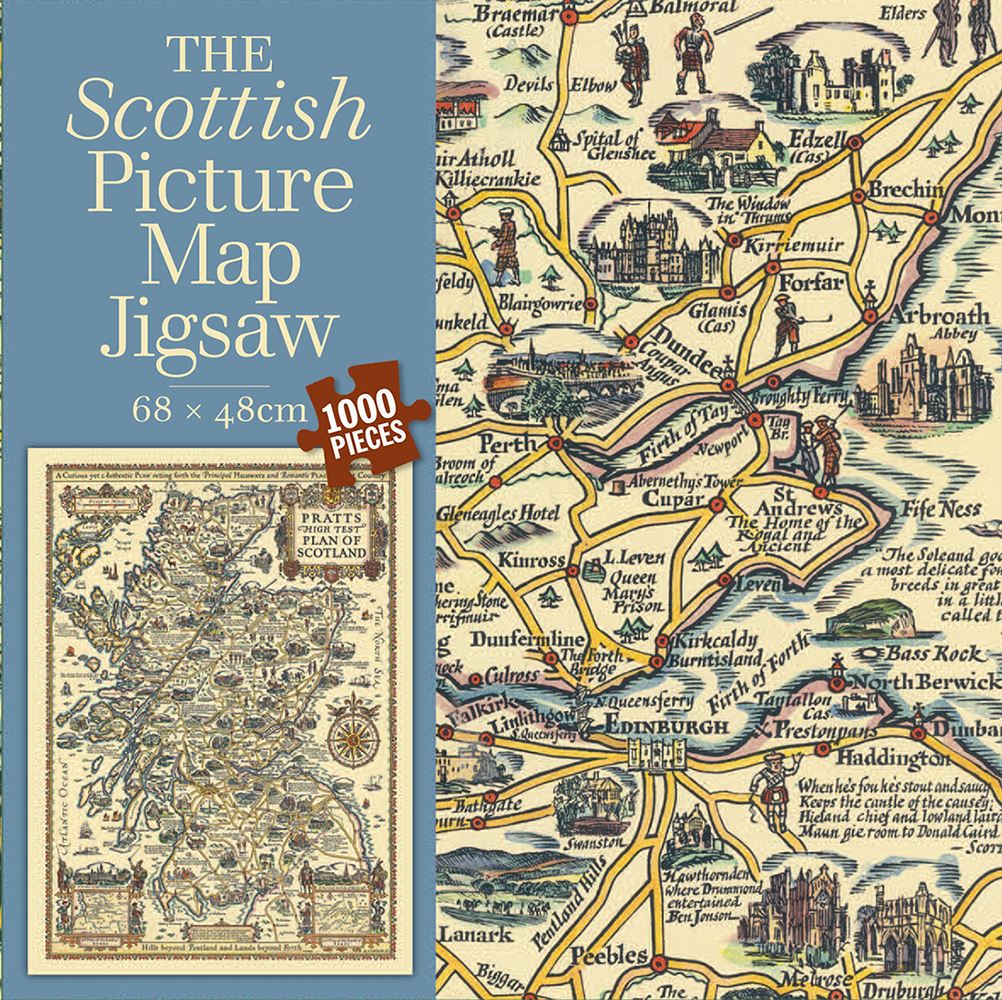 Scottish Picture Map 1000 Piece jigsaw puzzle