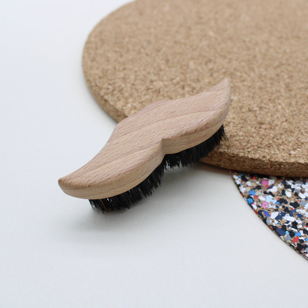 Beard Brush - moustache shaped