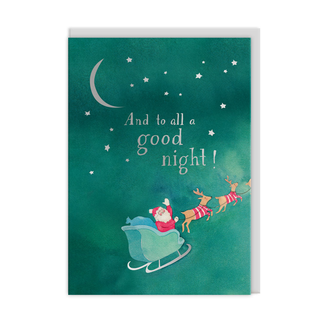 Santa Sleigh Greeting Card
