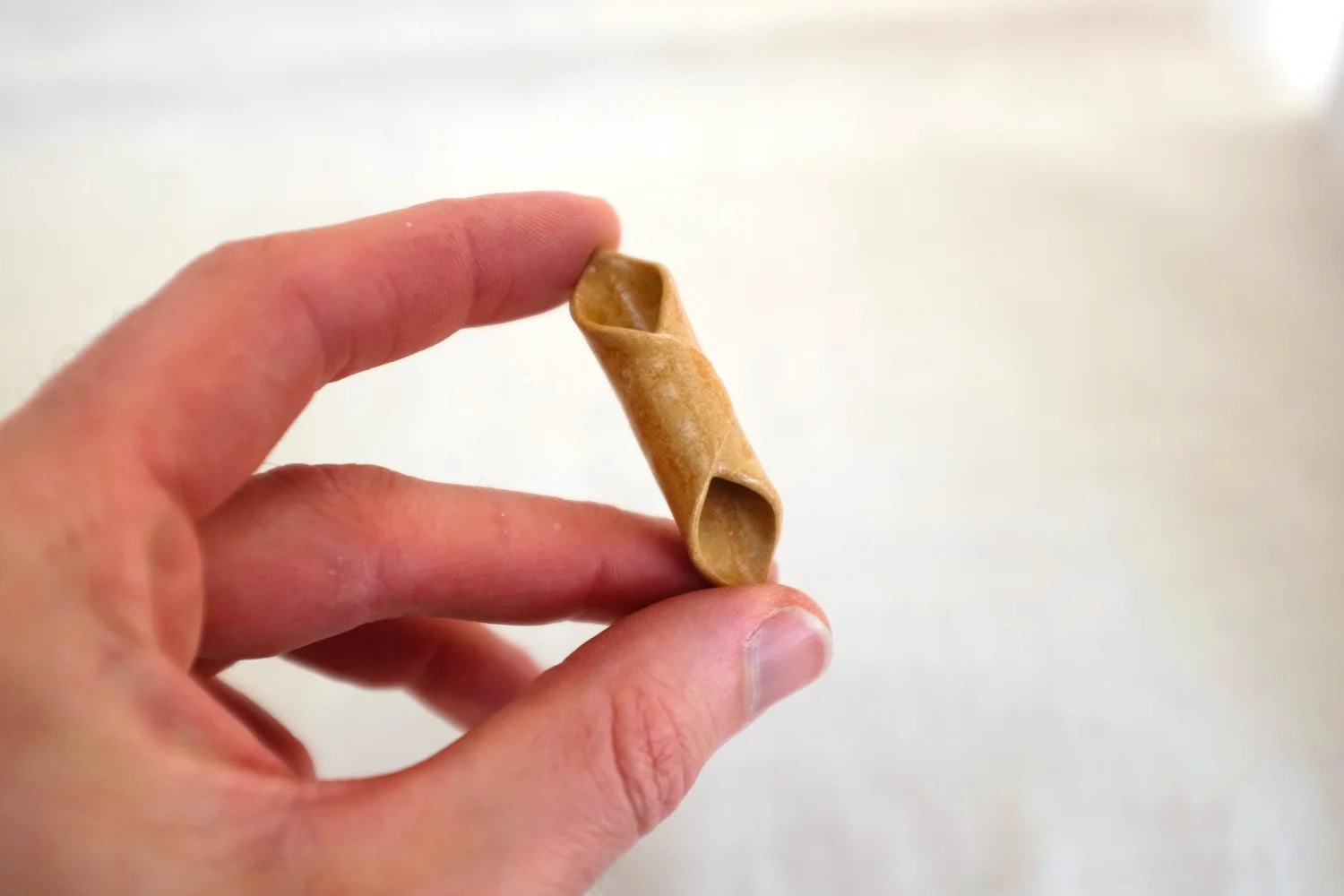 Garganelli Ceramic Pasta Fridge Magnet in Plain Glaze