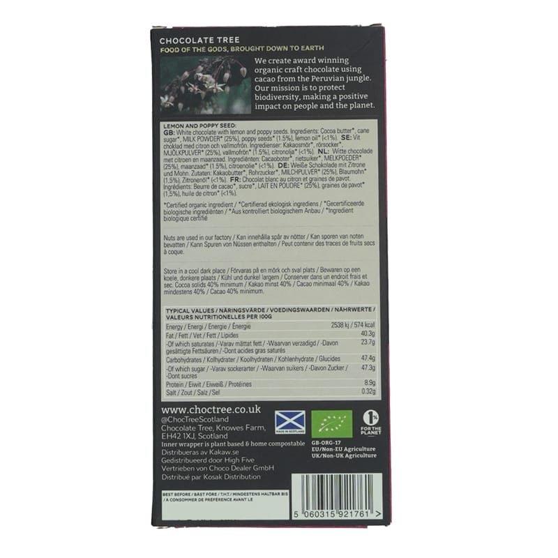 Lemon and Poppyseed Chocolate