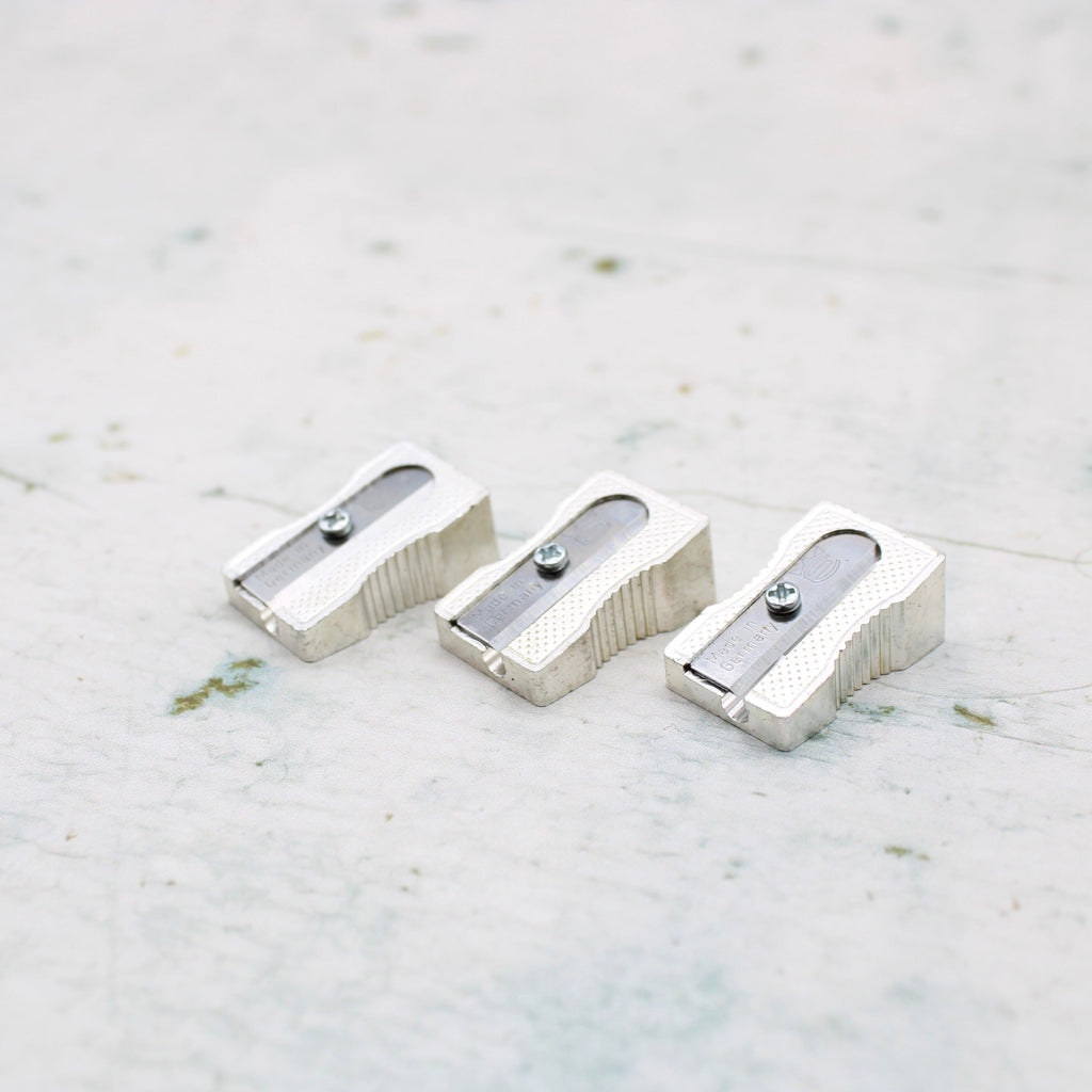 A single pencil sharpener from the Pencil Me In stationery shop. 