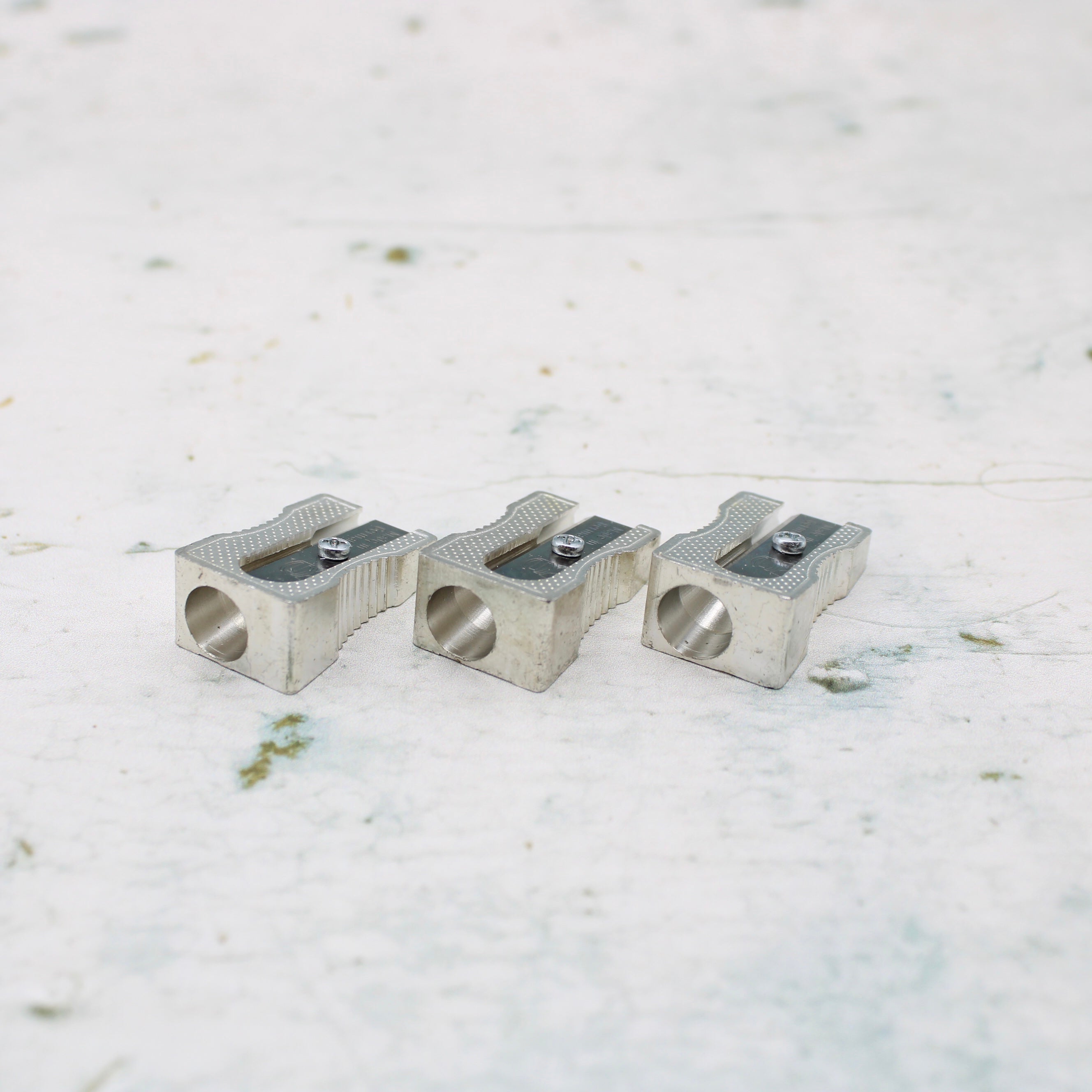 A single pencil sharpener from the Pencil Me In stationery shop. 