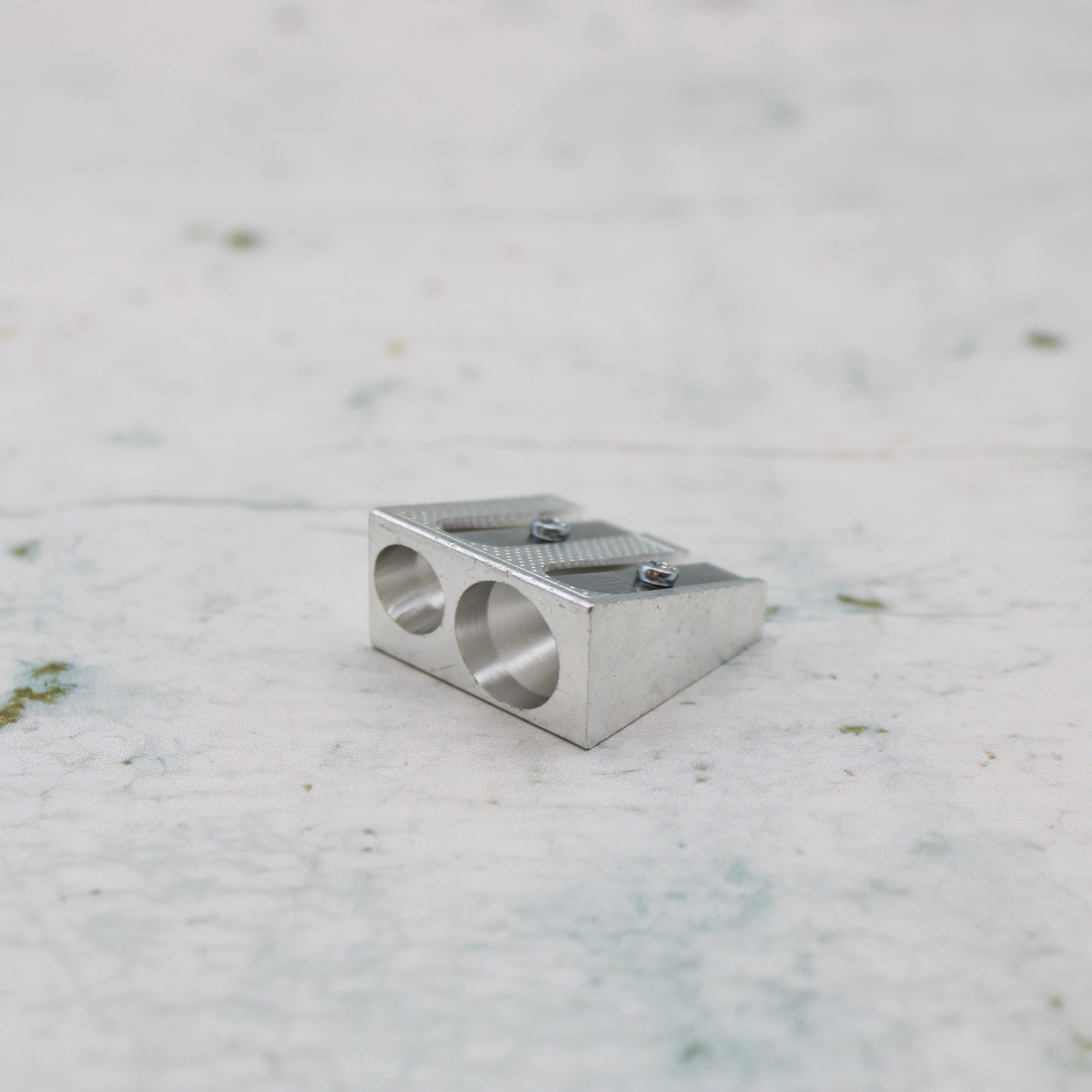 A double pencil sharpener from the Pencil Me In stationery shop. 