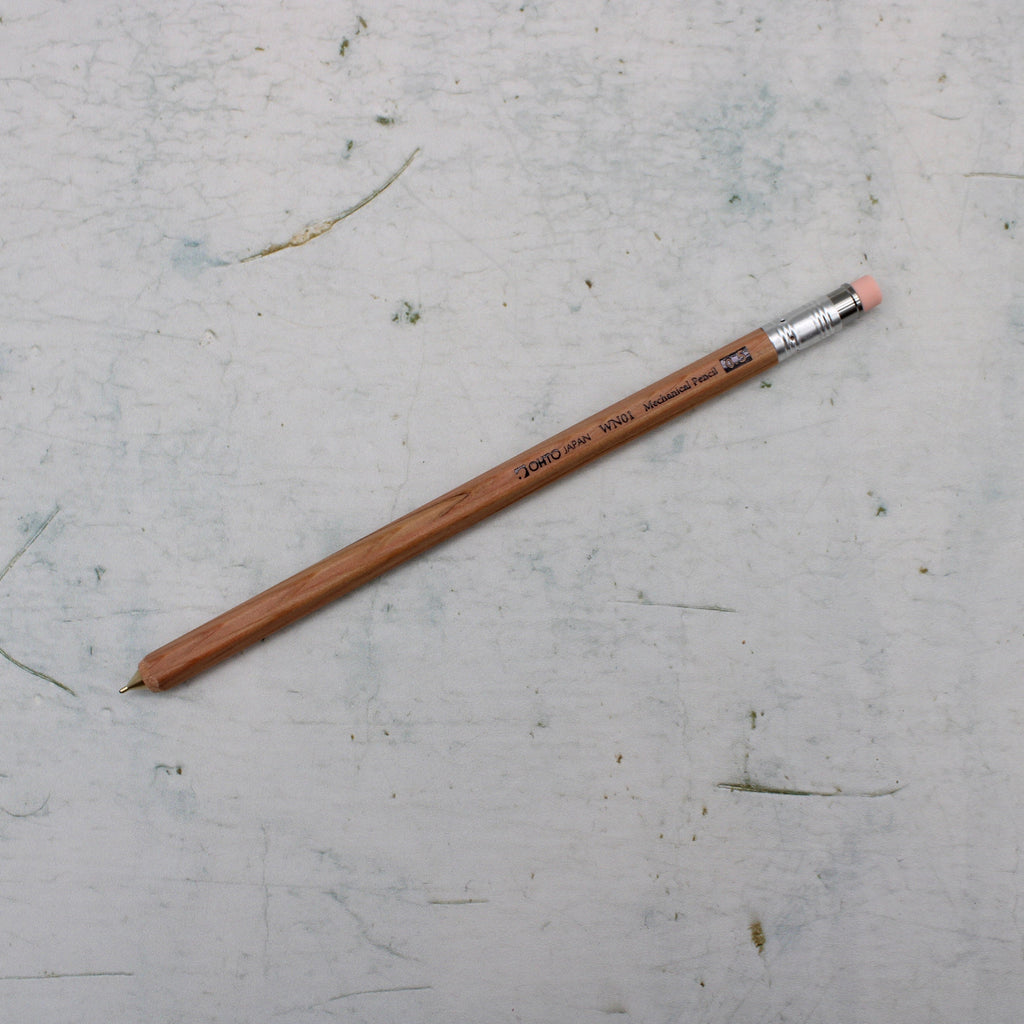 A natural wooden mechanical pencil from the Pencil Me In stationery shop. 