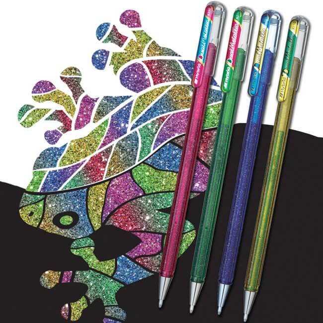 Pentel Dual Metallic Gel Pen -10 Colours