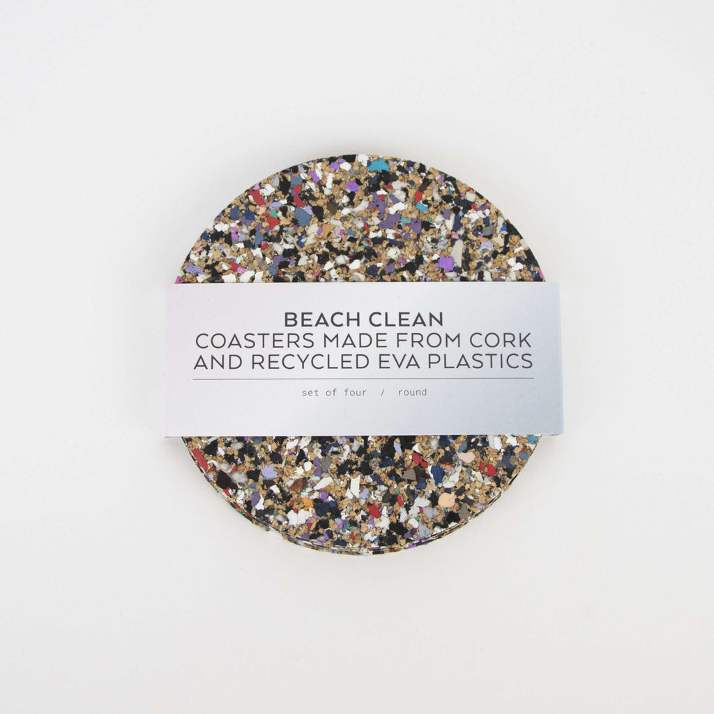 Beach Clean Round Coasters - Set of