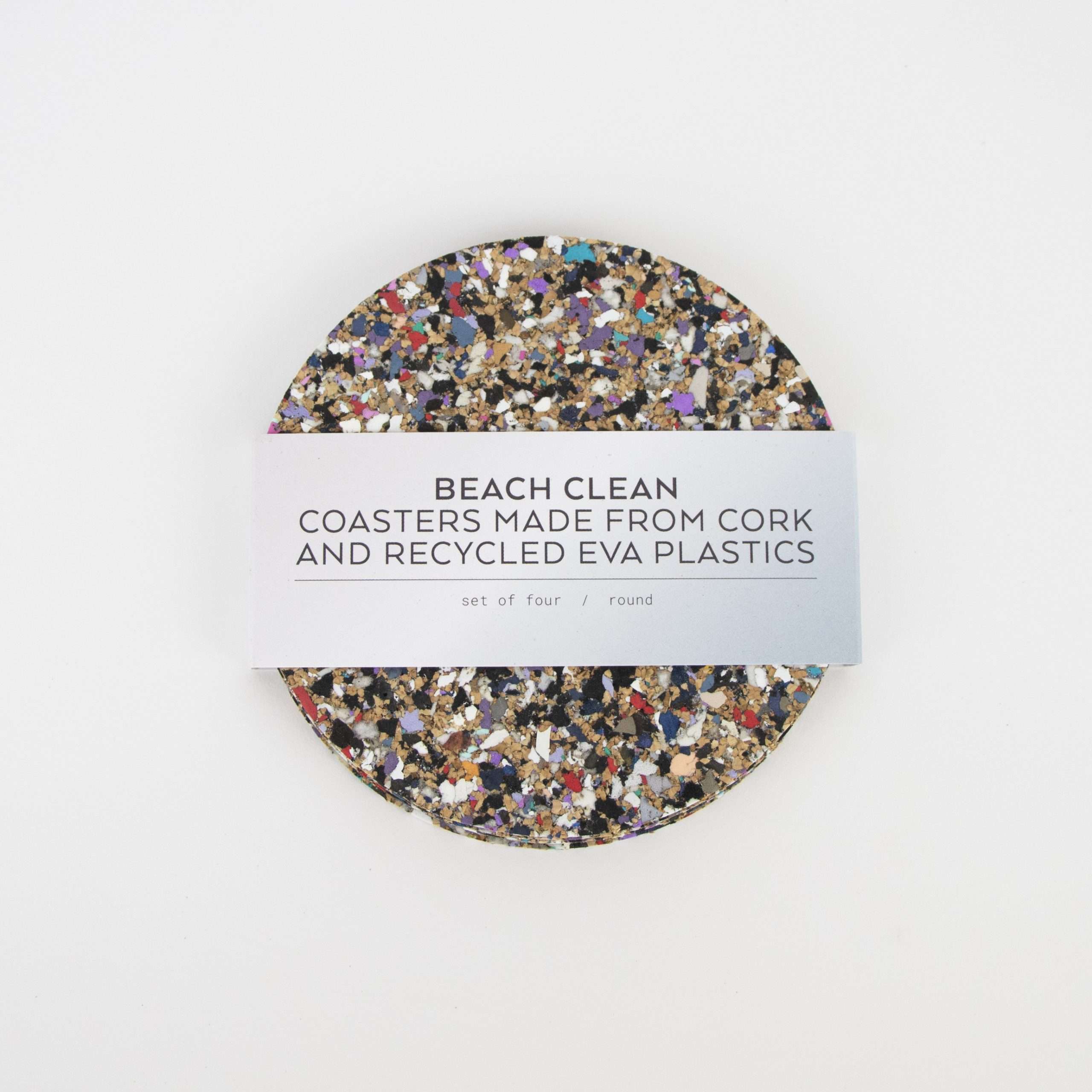 Beach Clean Round Coasters - Set of