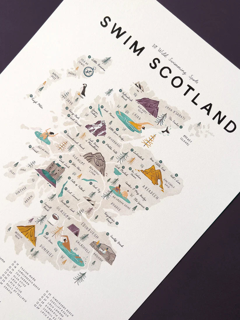 Swim Scotland A3 Map Checklist