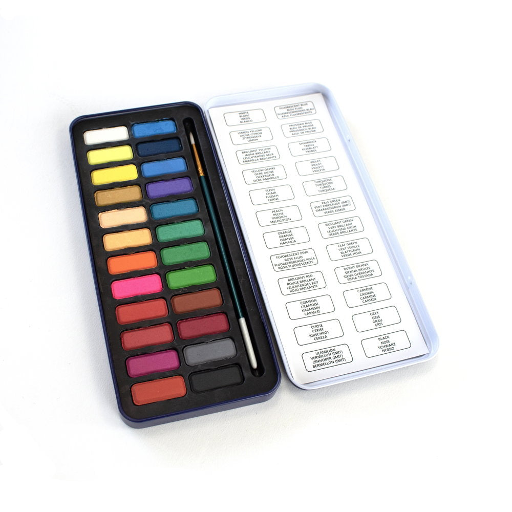Watercolour Paint Tin - 24 Colour