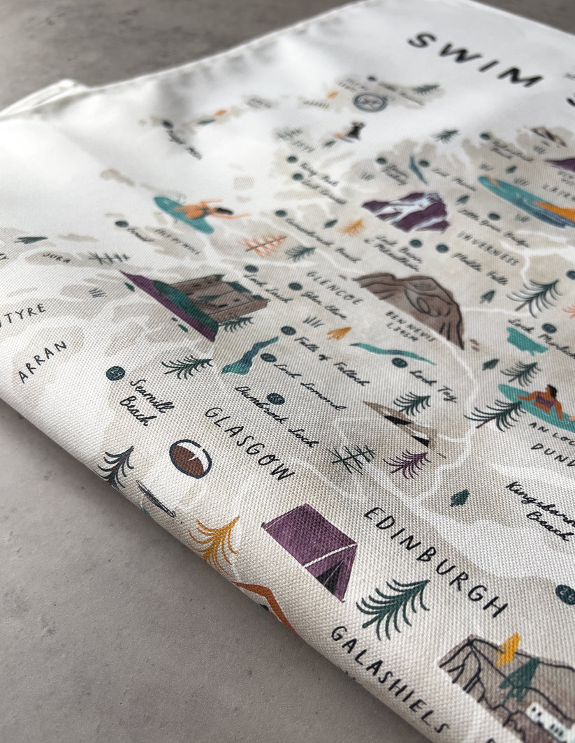 Swim Scotland tea towel