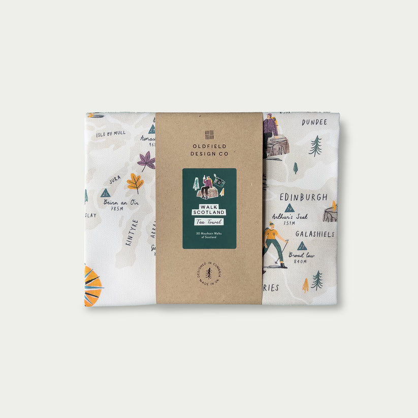 Walk scotland tea towel