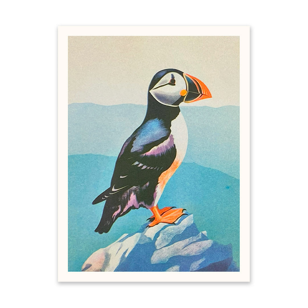 Puffin Riso Print (8x6)