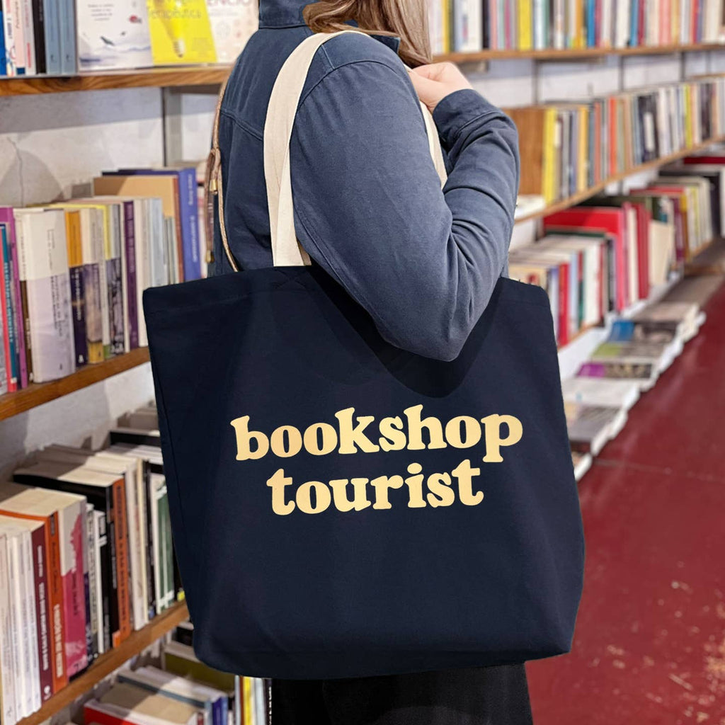 Bookshop Tourist - Midnight Blue Tote Bag