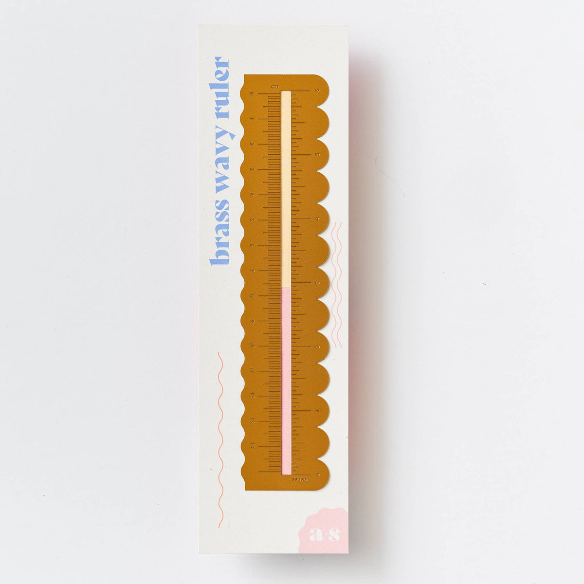 Wavy Brass Ruler - Journalling and crafts