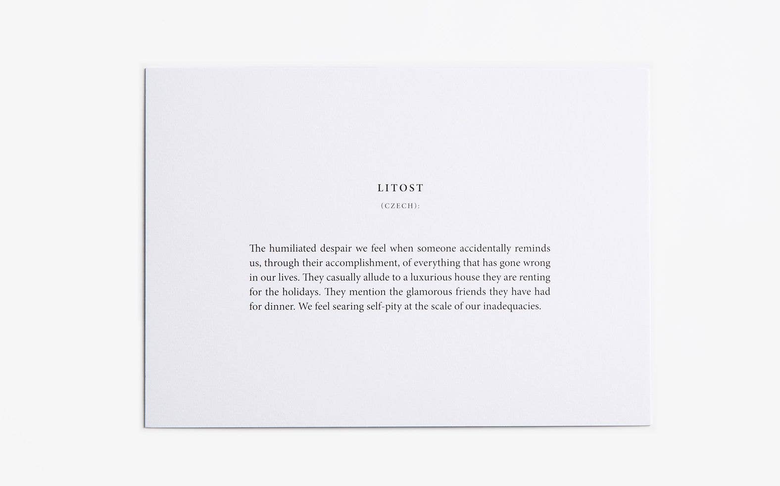 Untranslatable Words Card Set, Word Enthusiast Gift
