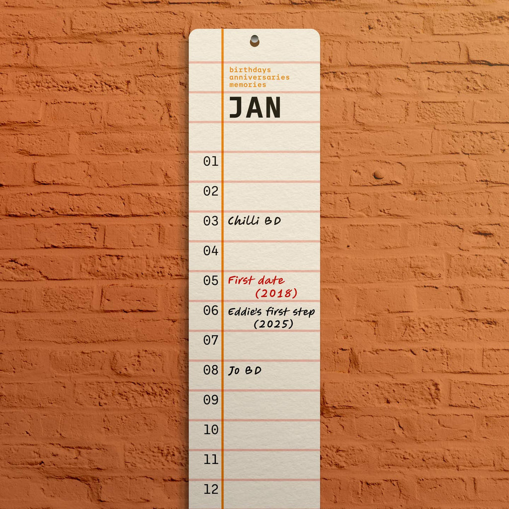 2027 Squared Monthly Wall Calendar - Orange