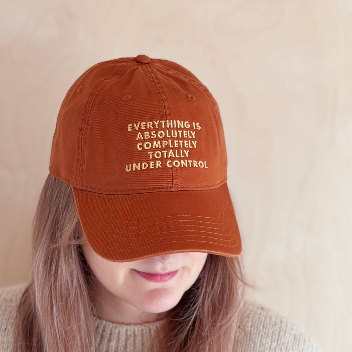 Everything Is Under Control - Cotton Baseball Cap - Burnt Orange