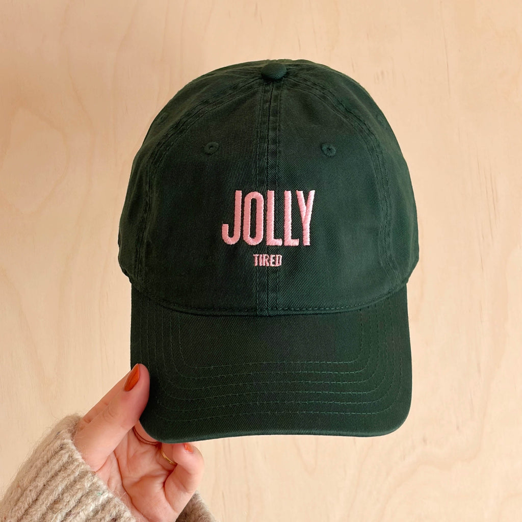 Jolly (Tired) - Cotton Baseball Cap - Green