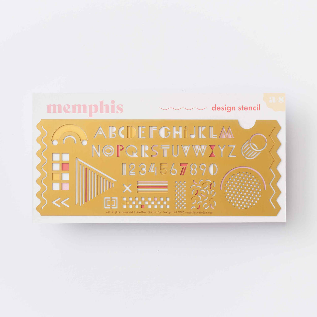 Memphis Design & Craft Drawing Art Stencil In Metal