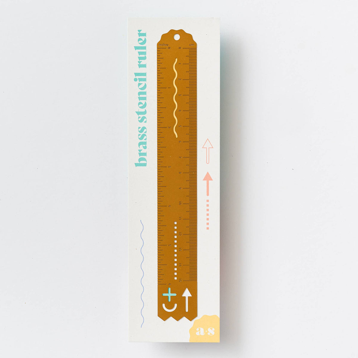Brass Stencil Ruler, Metal Stationery