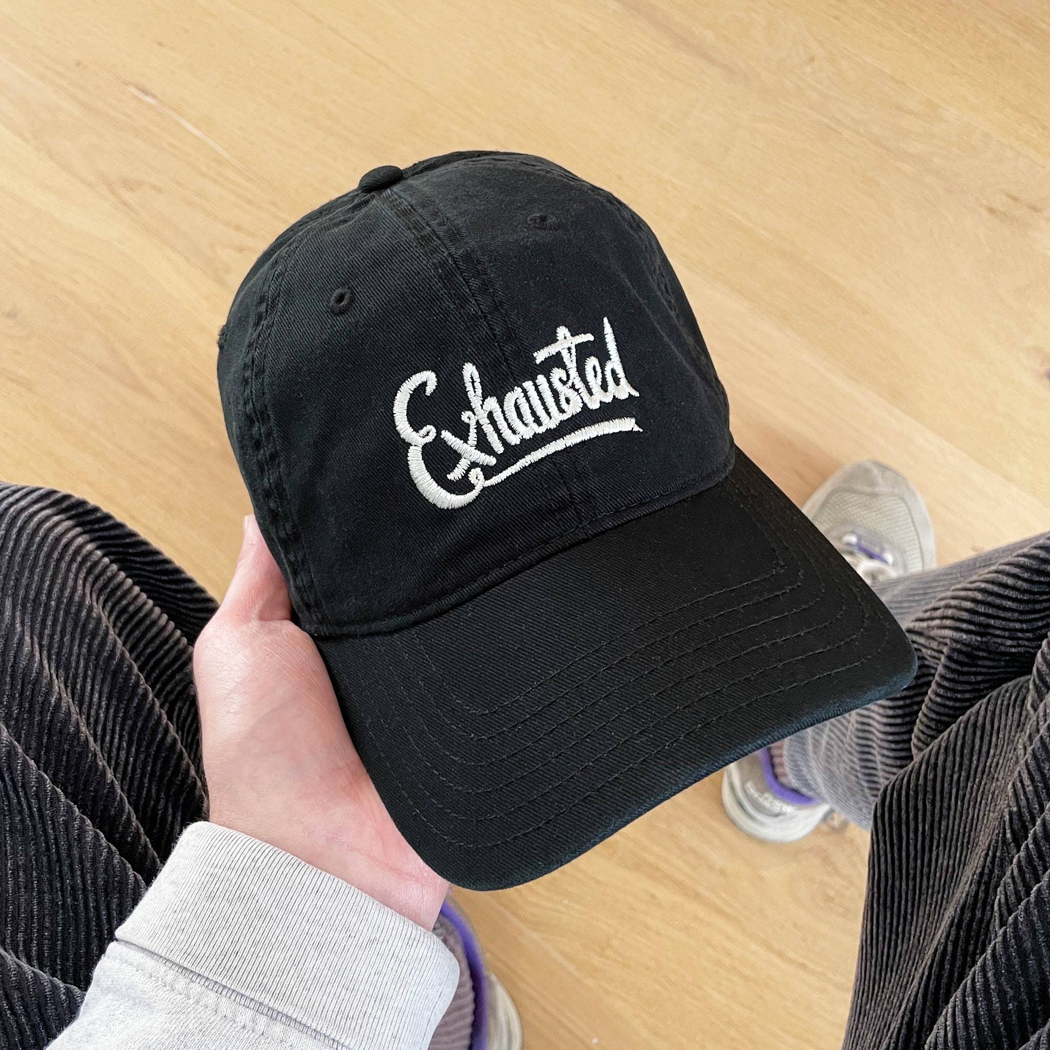 Exhausted - Cotton Baseball Cap
