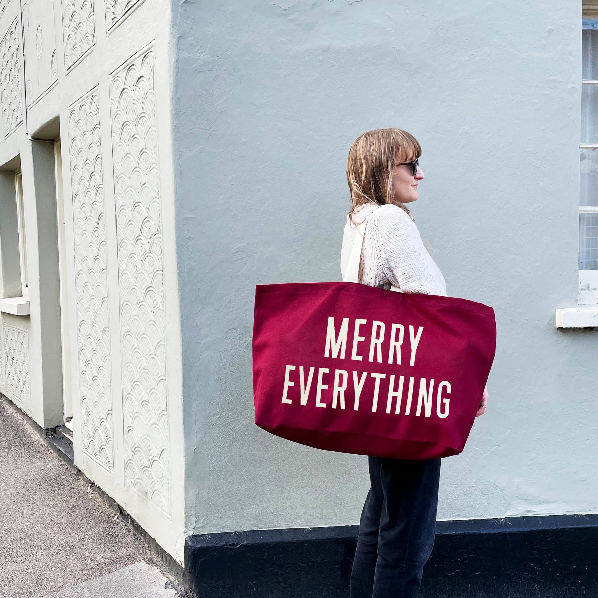 Merry Everything - Burgundy REALLY Big Bag