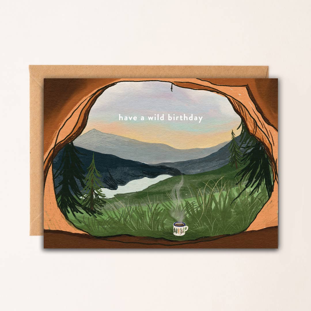 Wild Camping Birthday Card