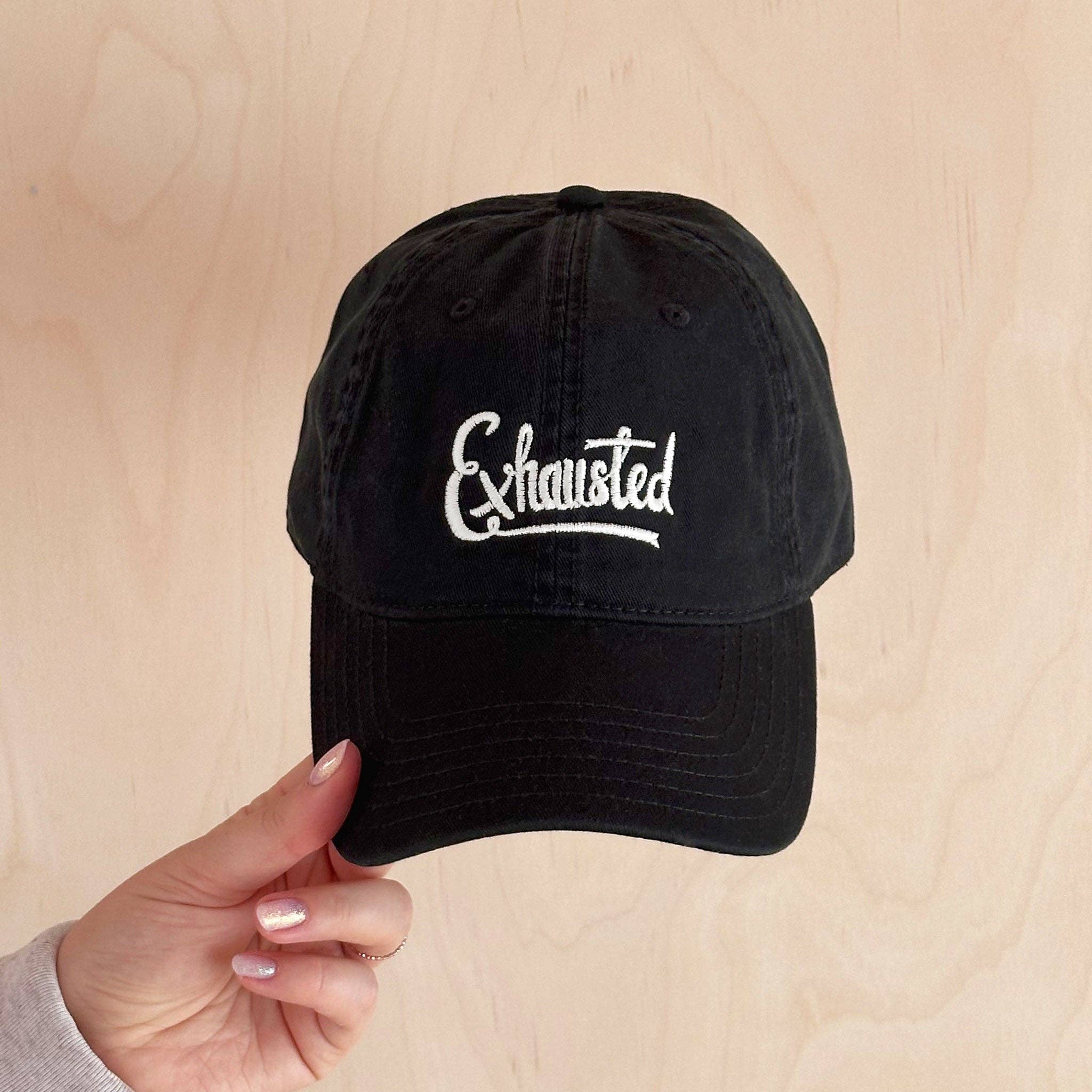 Exhausted - Cotton Baseball Cap
