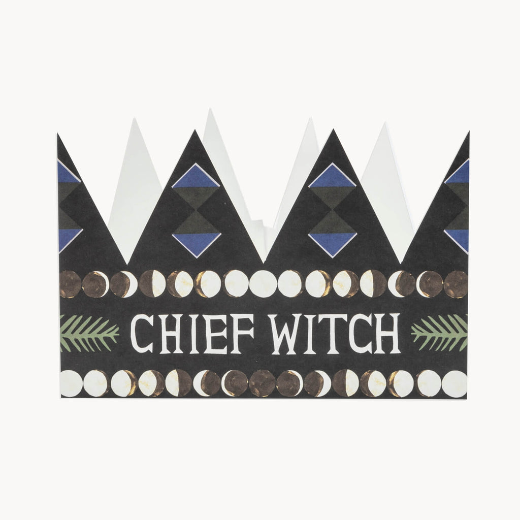 Chief Witch Party Hat Card