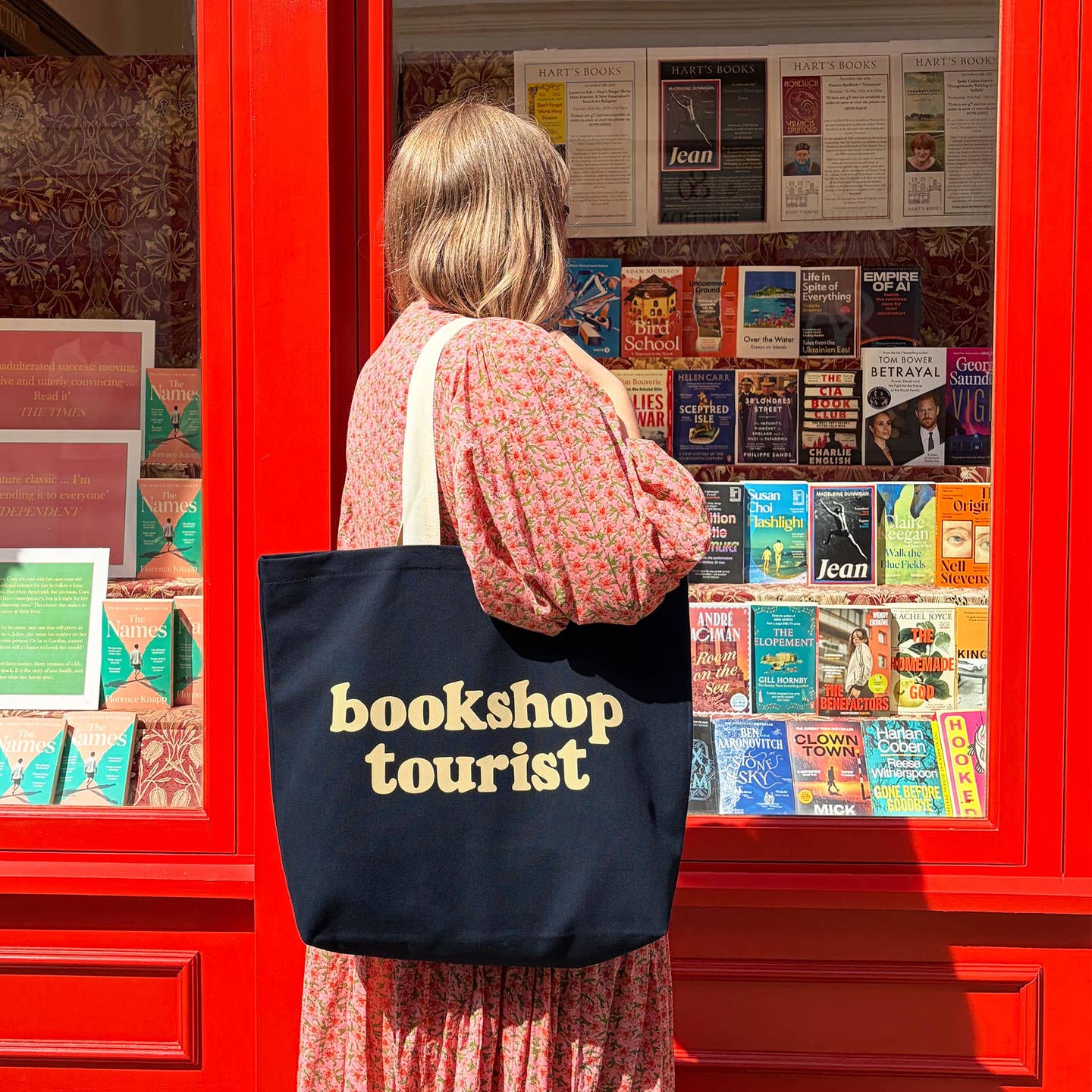 Bookshop Tourist - Midnight Blue Tote Bag
