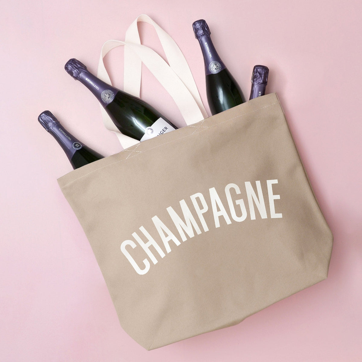 Champagne - Stone Canvas Tote Bag