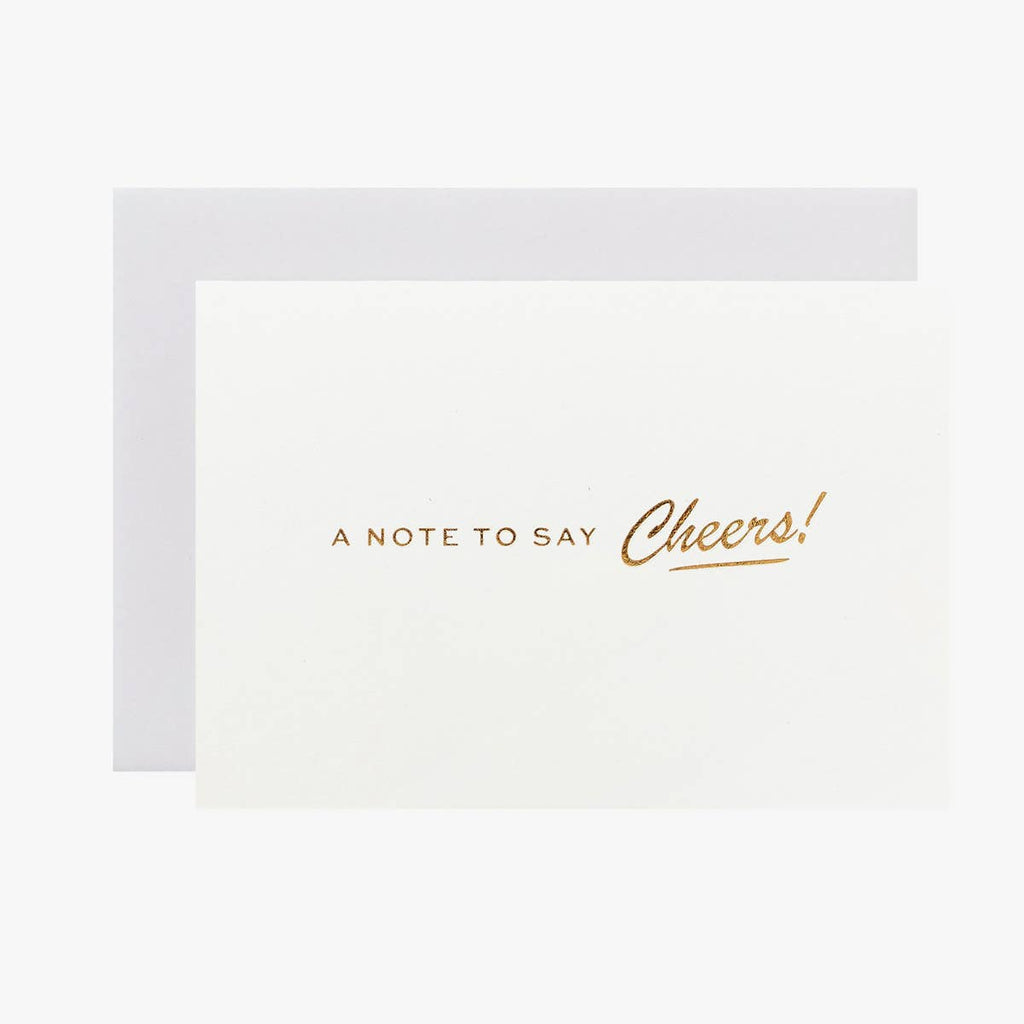 Note To Say Cheers! Mini Card| Gold Hot Foil