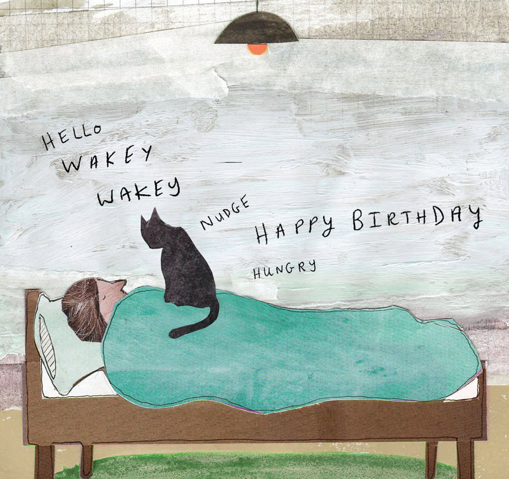 Funny Black Cat Birthday Card