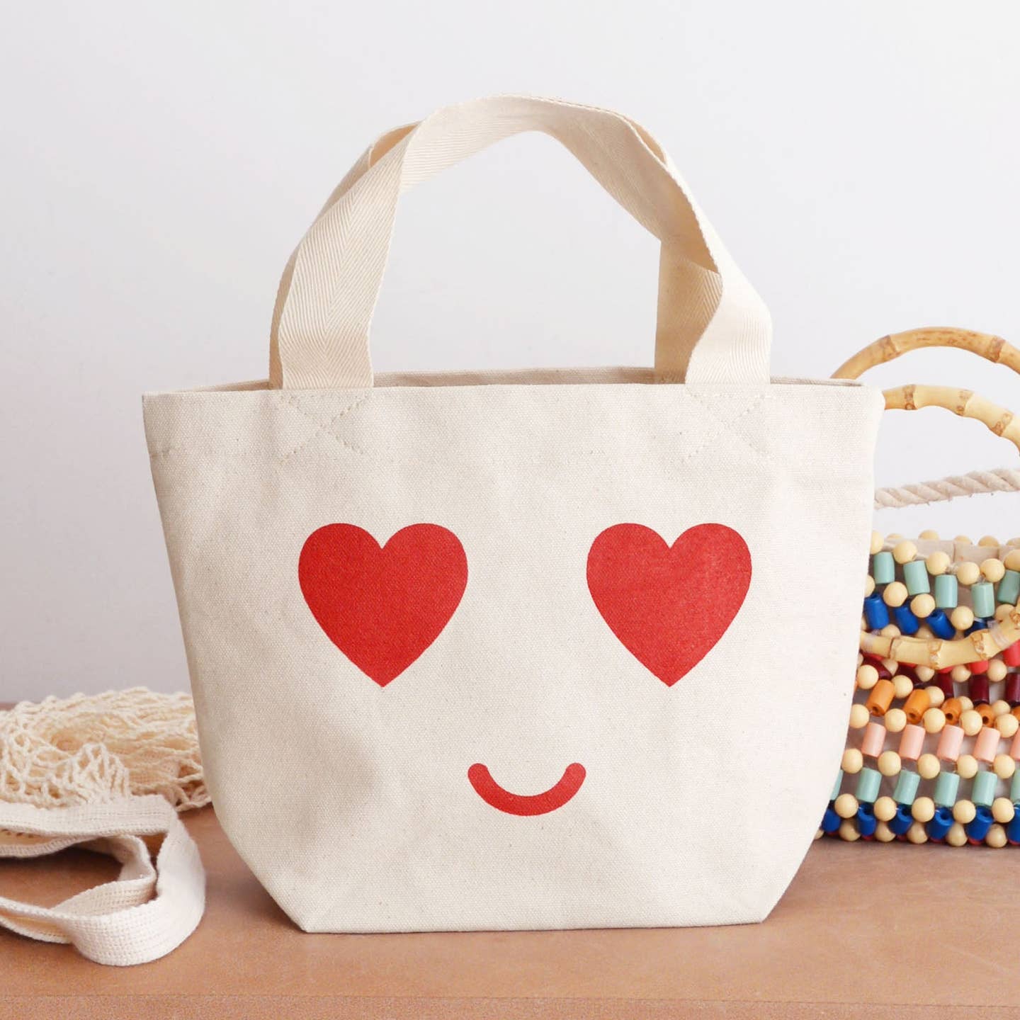 Heart Eyes - Little Canvas Bag