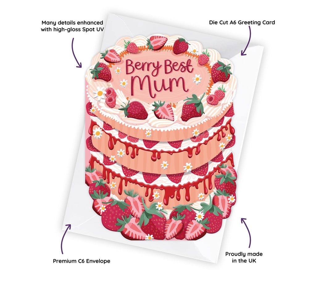 Berry Best Mum - Cake card