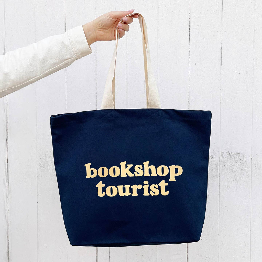 Bookshop Tourist - Midnight Blue Tote Bag