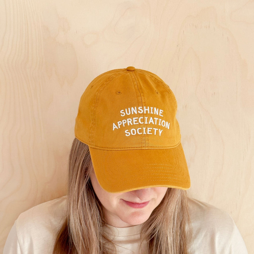 Sunshine Appreciation Society - Cotton Baseball Cap - Yellow