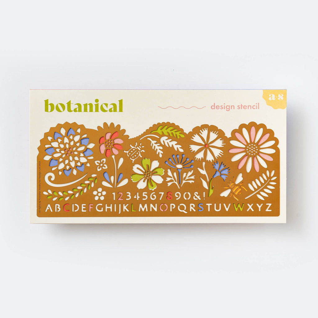 Botanical Drawing Stencil, Arts And Journaling In Brass