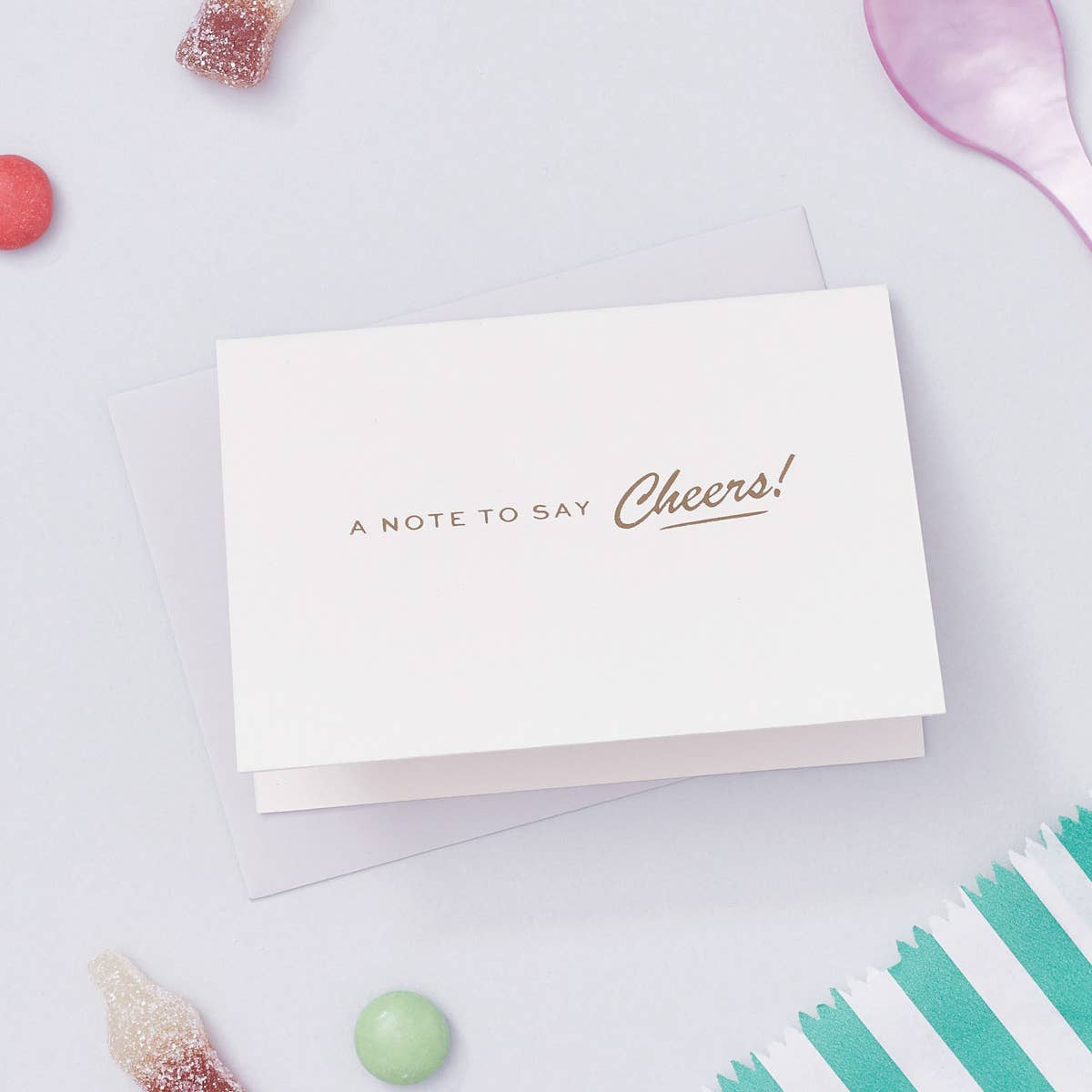Note To Say Cheers! Mini Card| Gold Hot Foil