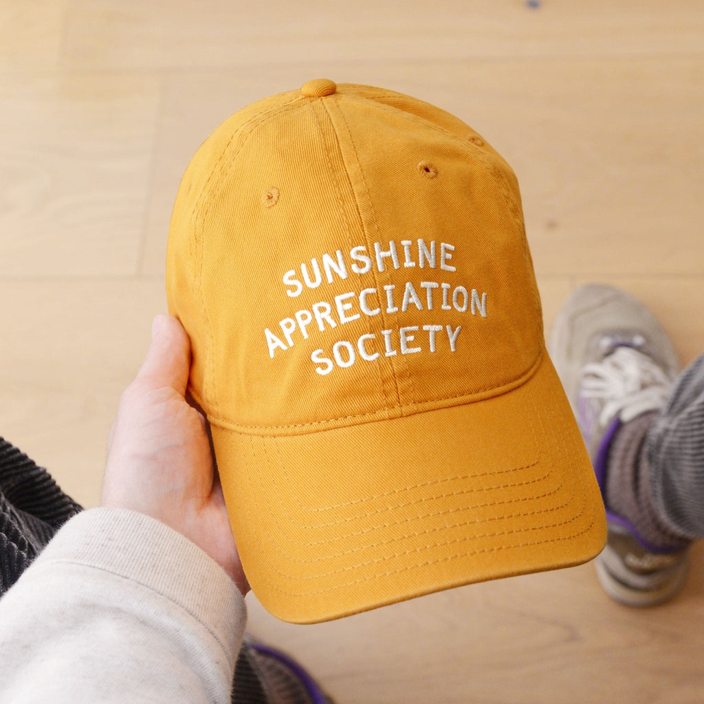Sunshine Appreciation Society - Cotton Baseball Cap - Yellow